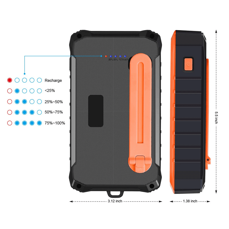 TERRACELL - 12000mAh Multifunktionell Powerbank