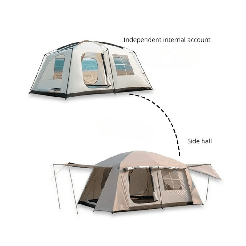 SUNSWIFT - Stort campingtält PU 3000mm 8-12 Personer