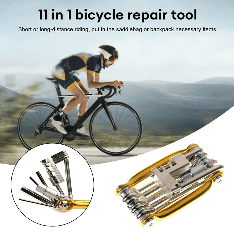 VORTEX - 11 i 1 multiverktygssats för cykelreparation