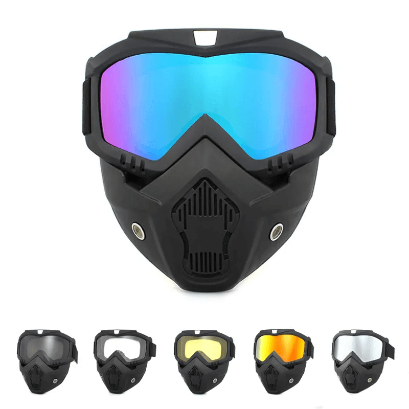 ZEPHYRGEAR - Sportmask med Avtagbara Glasögon