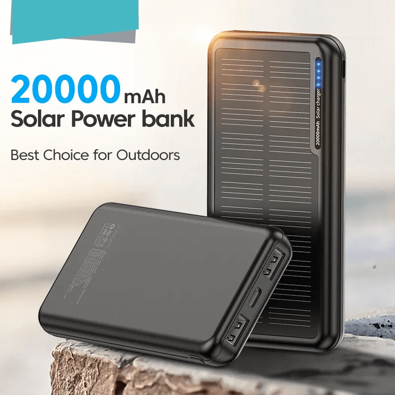 SOLARFLARE - 20000mAh Powerbank med Solpanel