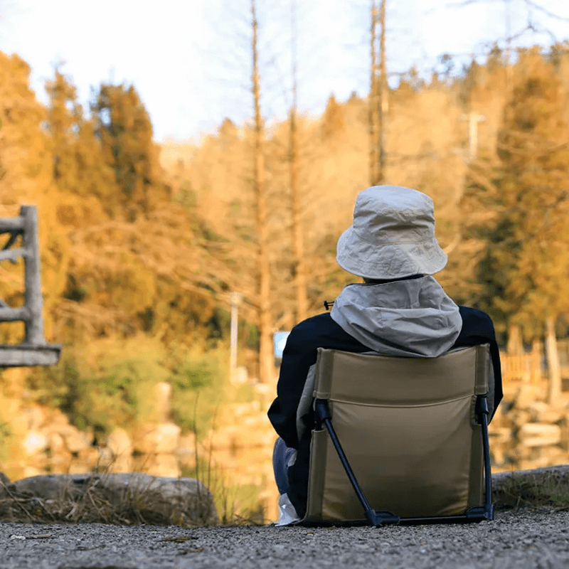ZENCHAIR - Hopfällbar Campingstol med Ryggdyna
