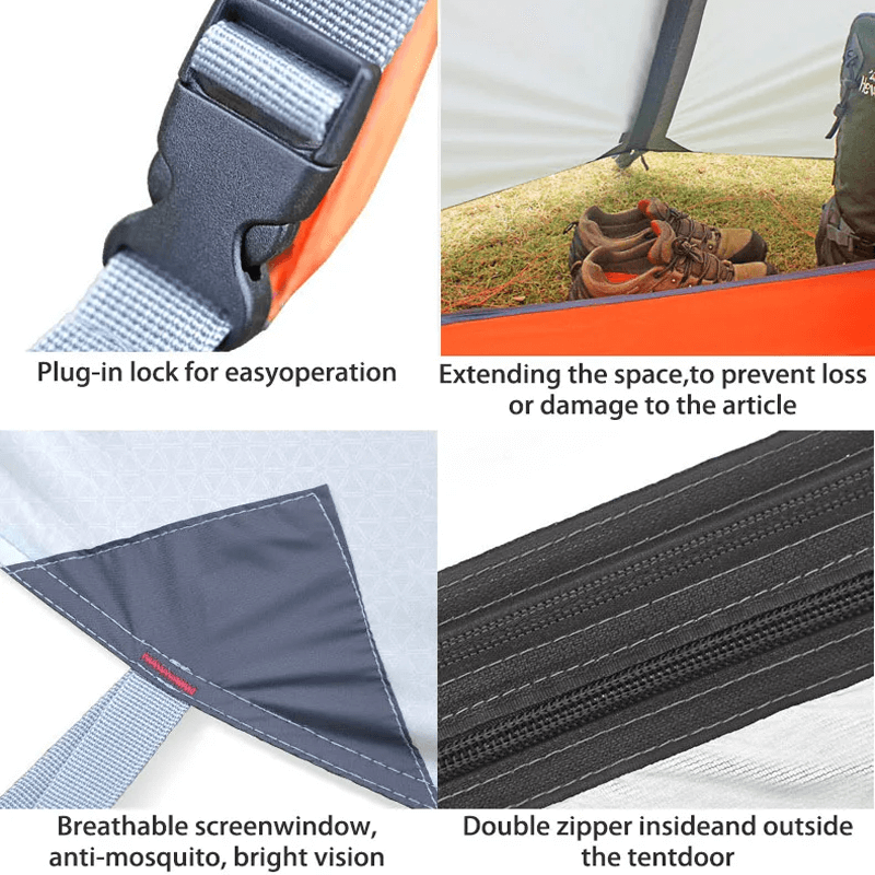 RAINSHELTER - Campingtält med dubbla lager PU 3000mm 2-3 Personer