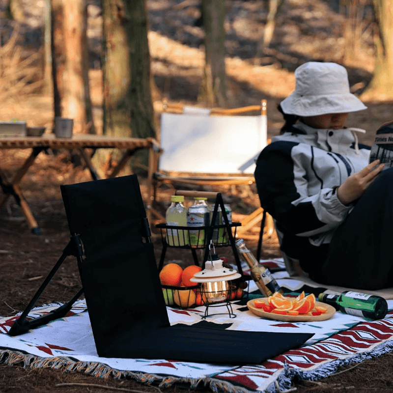 ZENCHAIR - Hopfällbar Campingstol med Ryggdyna