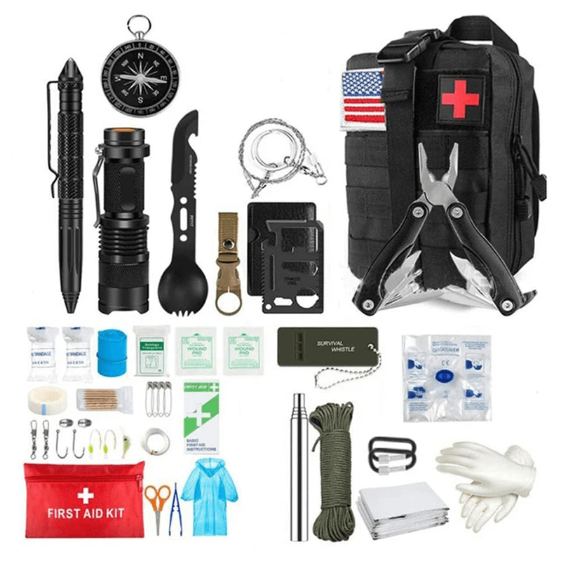TIMBERKIT - Första hjälpen-kit för överlevnad 35 verktyg