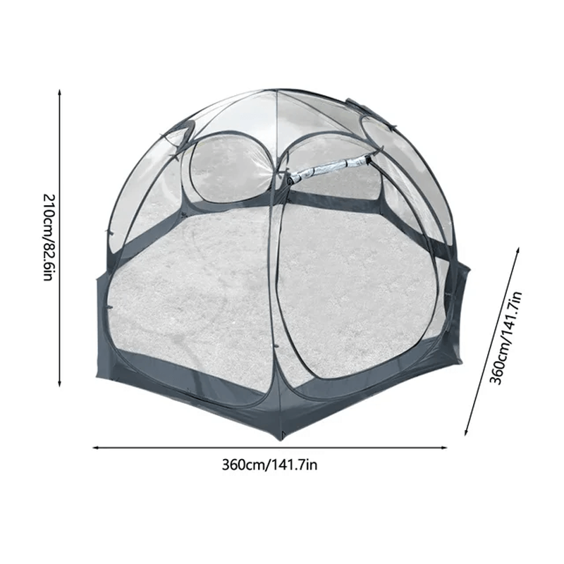 PEAKPETAL - Transparent Kupoltält för camping 4-8 personer