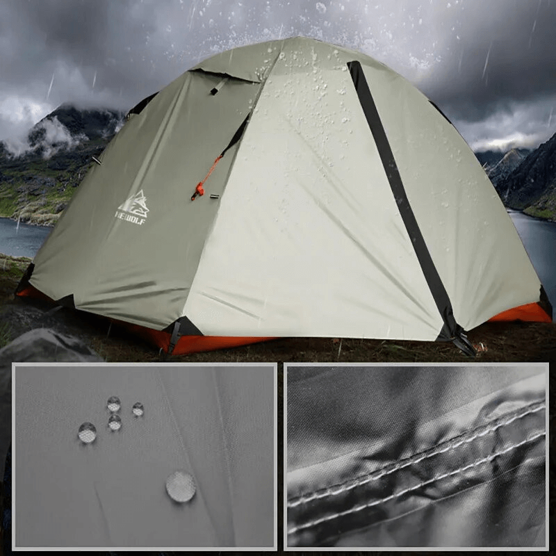 RAINSHELTER - Campingtält med dubbla lager PU 3000mm 2-3 Personer