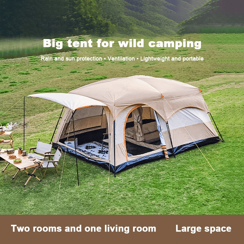 CAMPBLOOM - Campingtält med stort utrymme PU >3000mm 3-10 ppl