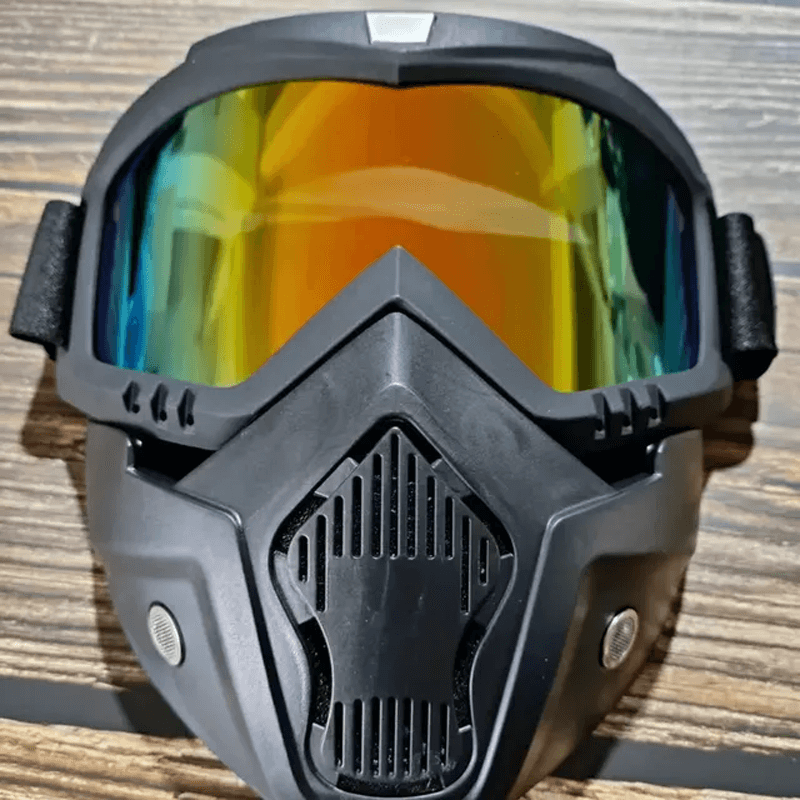 ZEPHYRGEAR - Sportmask med Avtagbara Glasögon