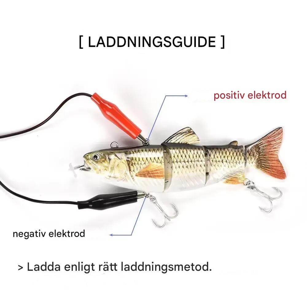 AquaBite – Självsimmande Elektriskt Fiskedrag med LED och USB-laddning | Smart Teknik för Mer Effektivt Fiske