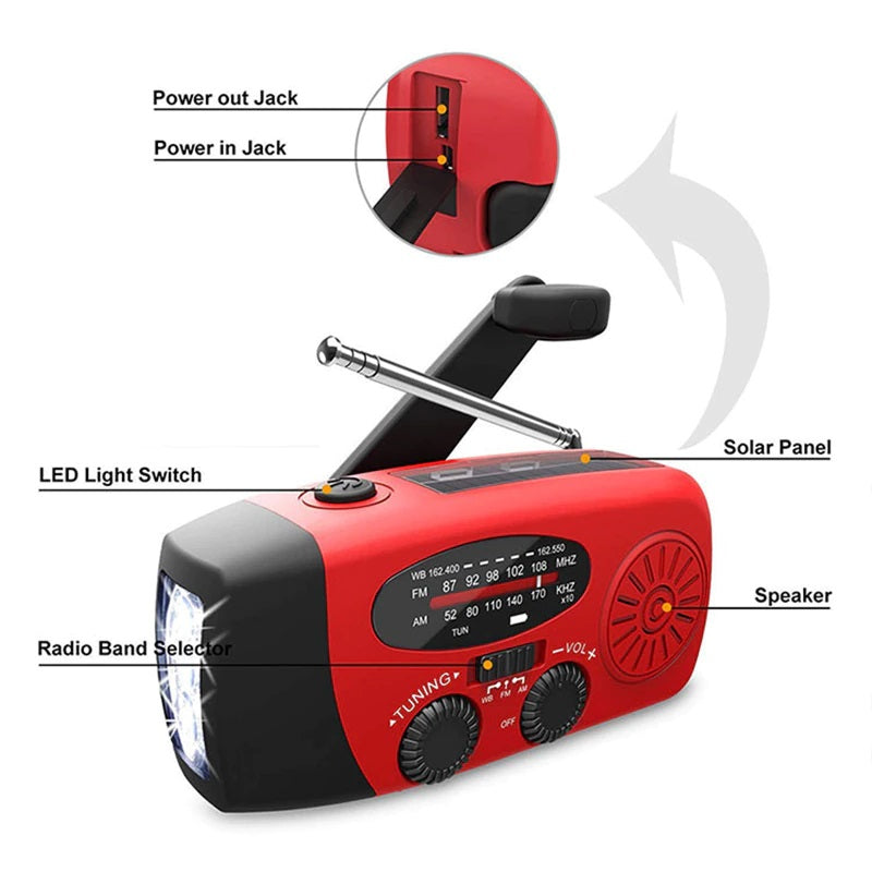 REDWOOD - 2000mAh Emergency Radio - CompassNature