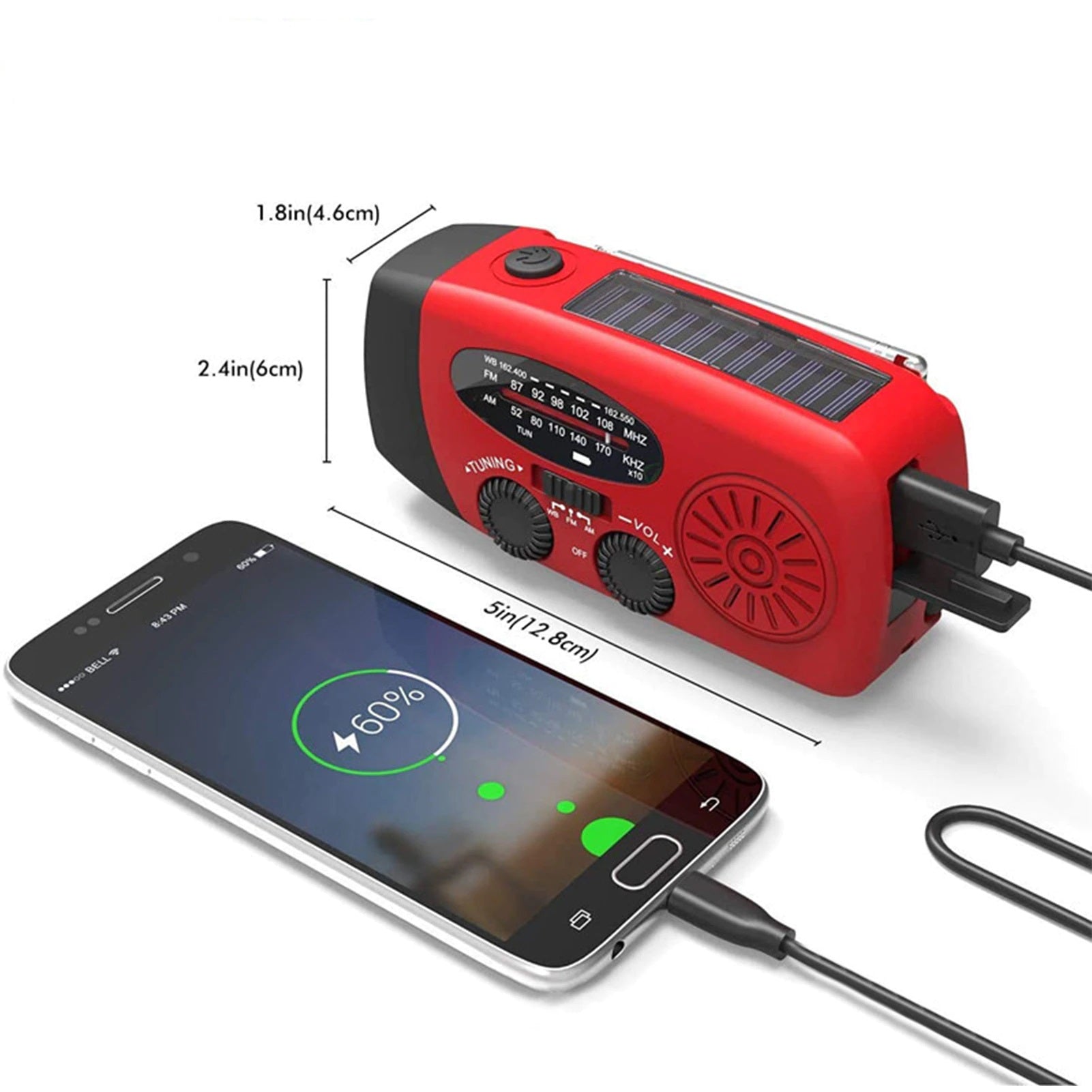 REDWOOD - 2000mAh Emergency Radio - CompassNature